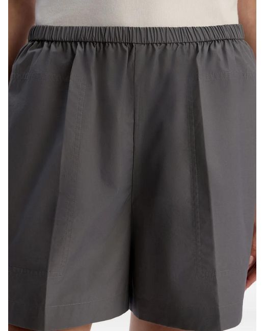 12 STOREEZ Gray Cotton Mini Shorts