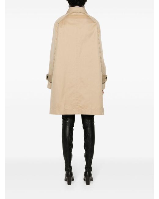 Sacai Natural Dress-underlayer Pleated Trench Coat