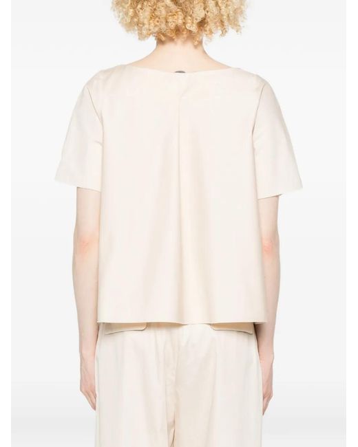 Susanne Bommer White Short-Sleeve Blouse