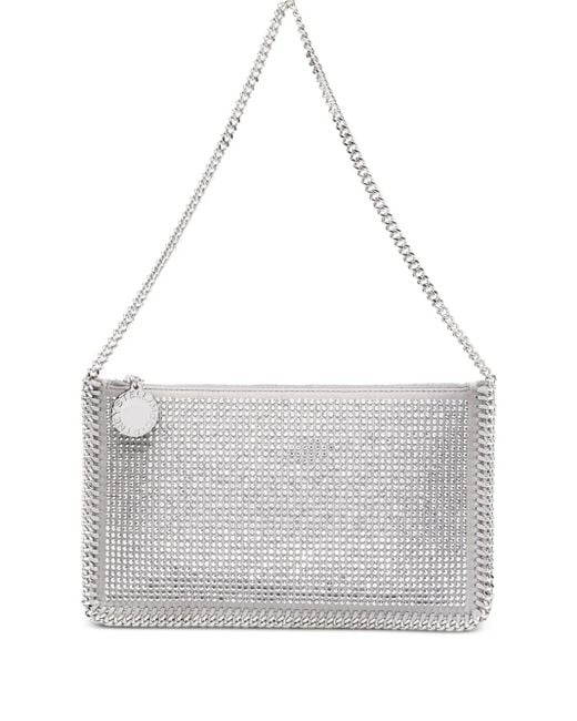 Sac Porté Épaule Falabella Pochette Serti De Cristaux Stella McCartney en coloris White