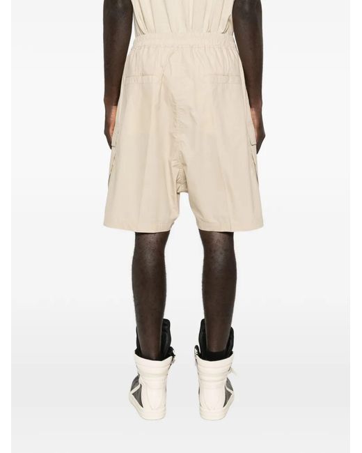 Rick Owens Natural Cargo Zip Shorts for men