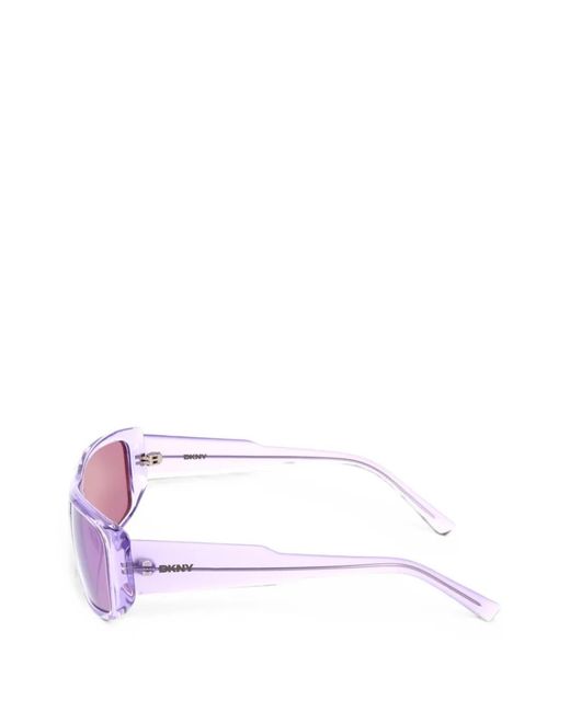 DKNY Purple Rectangle-Frame Sunglasses