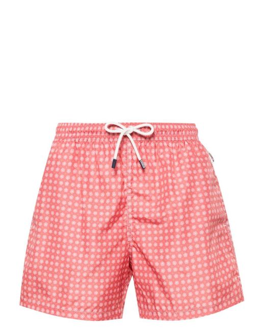 Fedeli Pink Madeira Swim Shorts for men