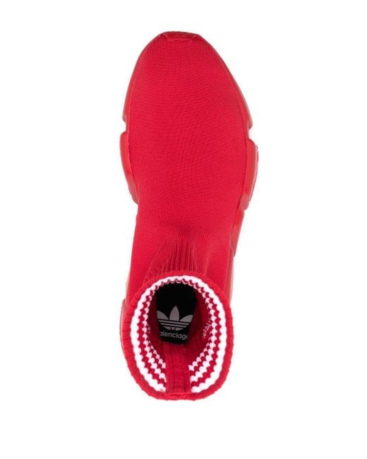 Balenciaga X adidas Speed High-Top-Sneakers in Red für Herren