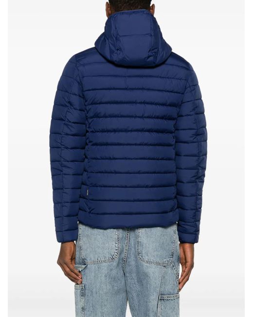 Save The Duck Blue Recycled Polyester Quilted Down Jacket for men