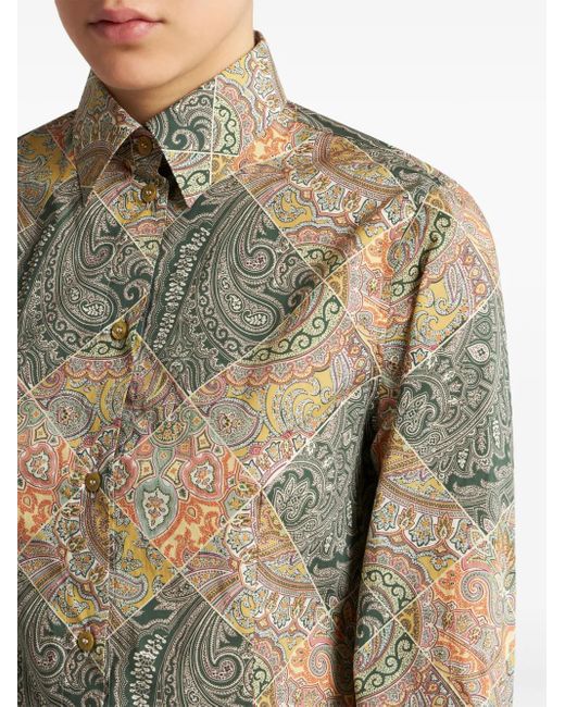 Etro Blouse Met Patchwork in het Yellow