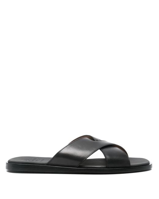 Church's Black Leather Slides for men