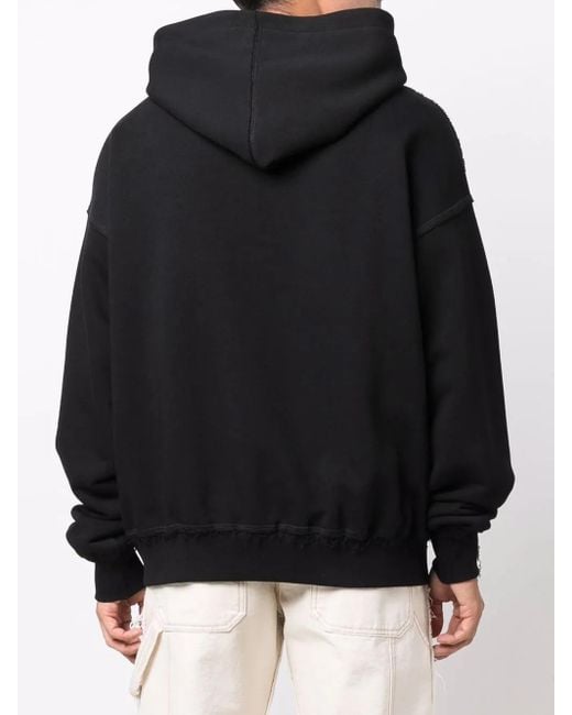 Felpa Con Stampa di M I S B H V in Black da Uomo