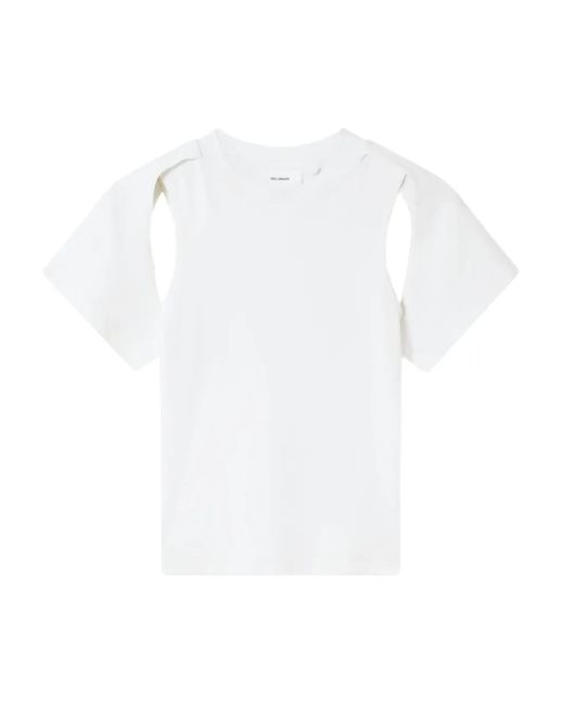 Axel Arigato White Cut-Out Short-Sleeve T-Shirt