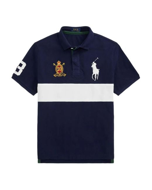 Polo Ralph Lauren Blue Big Pony 20Th Anniversary Polo Shirt for men