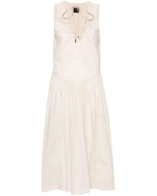 Pinko Anonymus Midi-jurk Van Katoenblend in het White