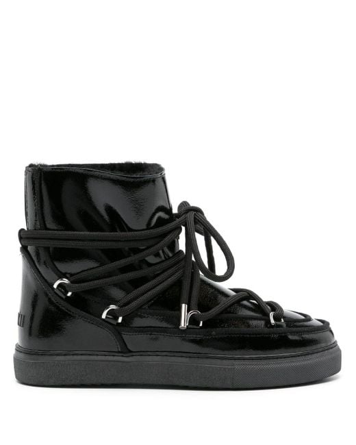 Inuikii Black Leather Snow Boots