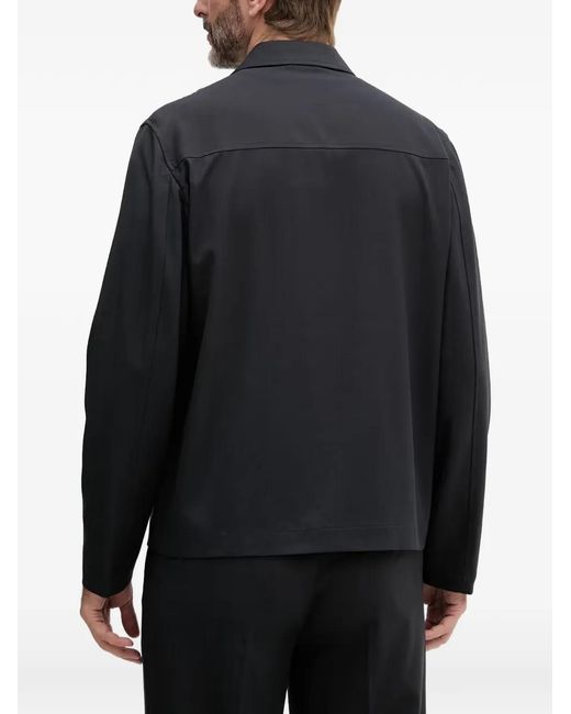 Lindbergh Black Zip-Up Shirt Jacket for men