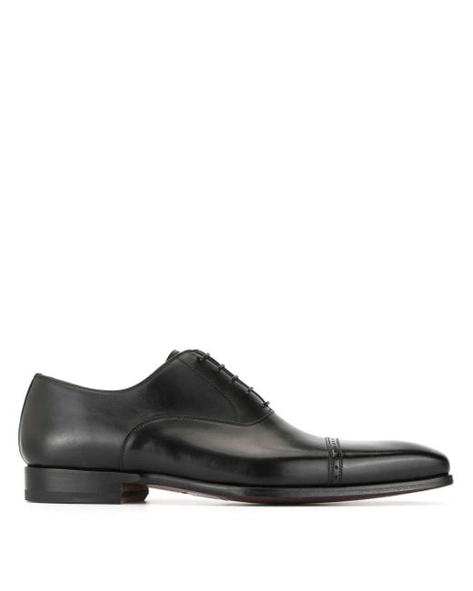 Magnanni Shoes Black Classic Lace-up Shoes for men