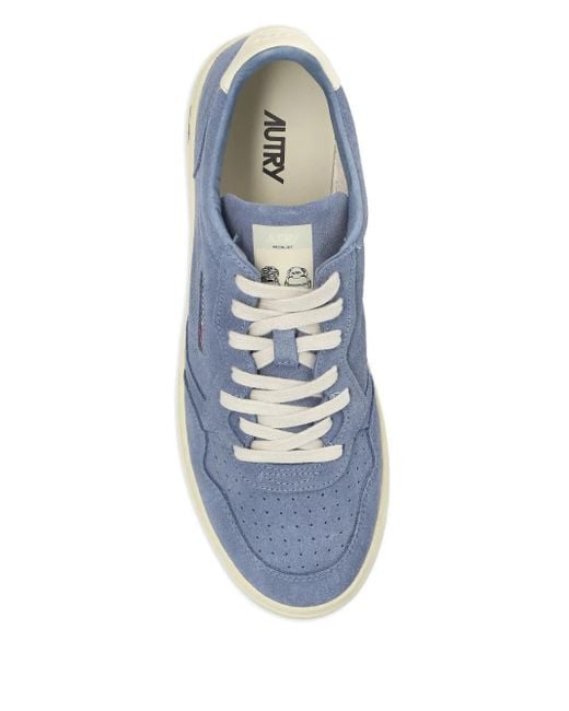 Autry Medalist Low スエードスニーカー Blue