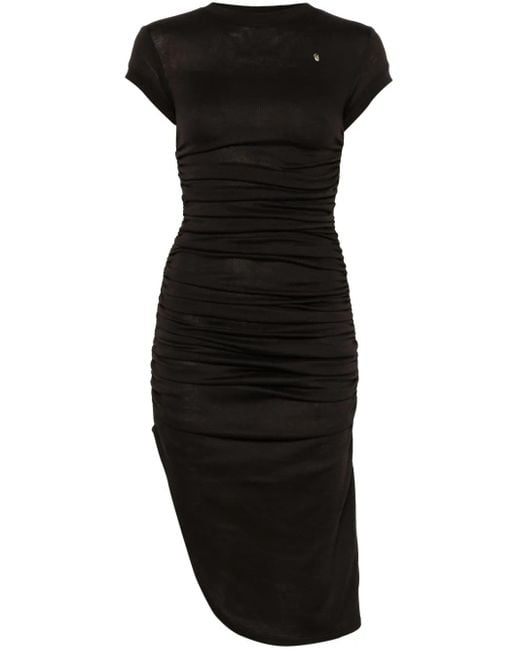 Elena Velez Black Minikleid Mit Raffungen