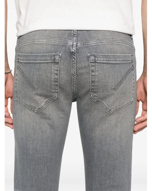 Dondup Gray Icon Five-Pocket Jeans for men