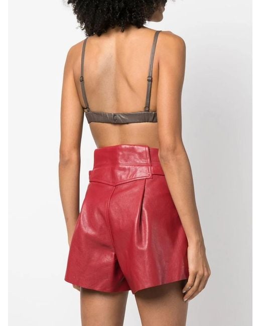 The Mannei Gray Sierra Leather Bralette