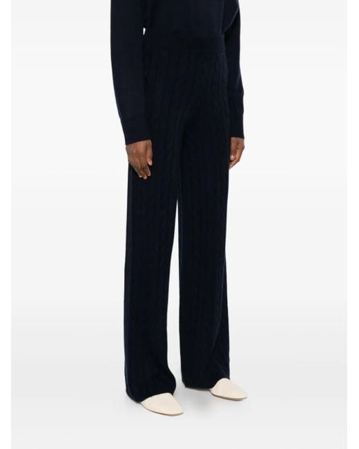 Soft Goat Black Cable Knit Pant Wide Leg