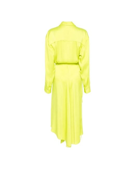 MSGM Yellow Midi-Dress
