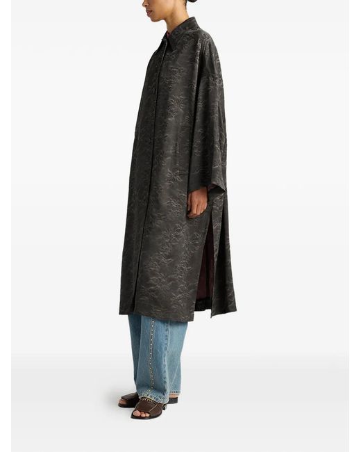 Momoní Gray Jacquard Coat