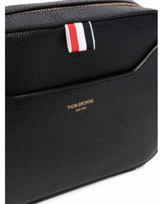 Thom Browne Black Small Rwb Stripe Camera Bag for men