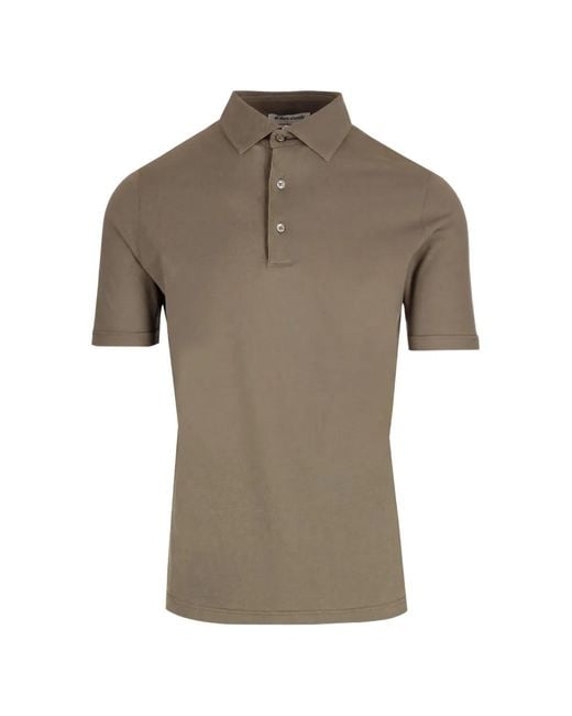 Al Duca D'aosta Gray Piqué Polo Shirt for men