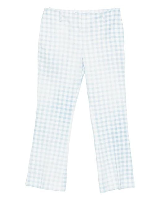 Ermanno Scervino White Gingham Trousers