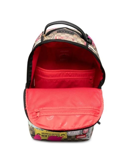 Sprayground Gray Sac À Dos À Imprimé Graphique À Carreaux for men