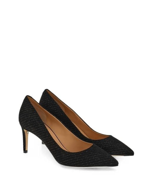 Ferragamo Black Pumps Mit Glitzer-Effekt
