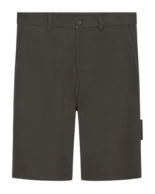 Courreges Gray Hammer Button-Fastening Pockets Shorts for men