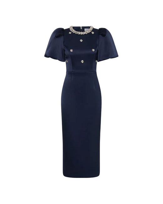 Rebecca Vallance Blue Ayla Midi Dress