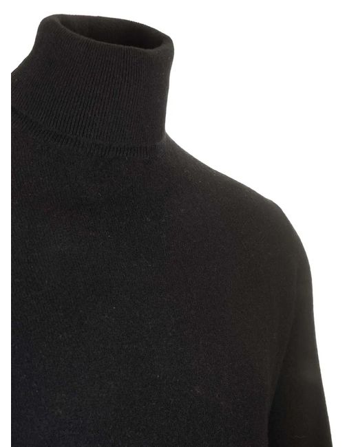 Al Duca D'aosta Black Ribbed-Trim Cashmere Sweater for men