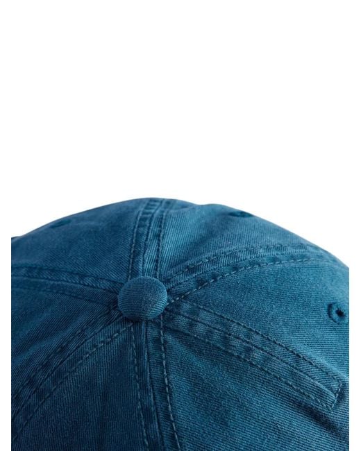 Y-3 Blue Top-Button Baseball Cap
