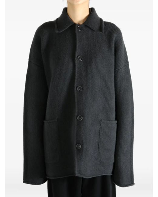 Casey Casey Black Rove Buttoned Patch-Pocket Cardigan