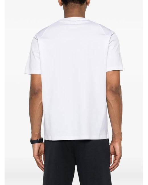 Herno White Round-Neck Short-Sleeve T-Shirt for men