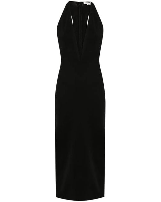 ALESSANDRO VIGILANTE Black Racerback Midi Dress
