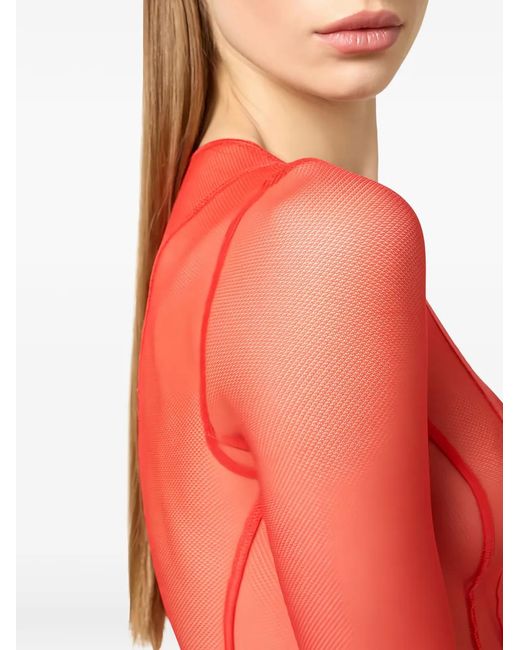 Elisabetta Franchi Red Tulle Top