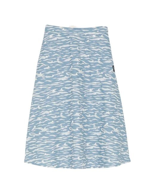 SPORT b. by agnès b. Blue Logo-Patch Skirt
