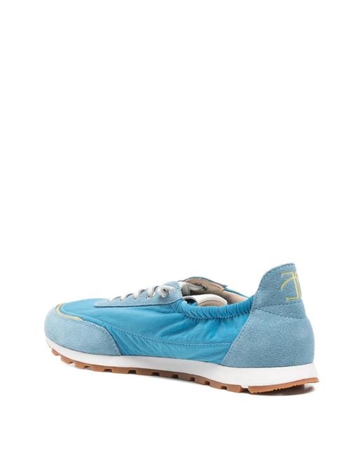 Candice Cooper Blue Logo-Patch Panelled Sneakers