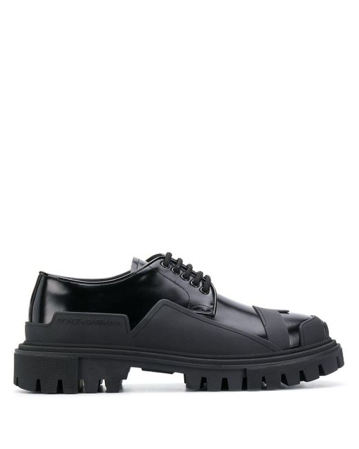 Homme Chaussures Chaussures  à lacets Chaussures Oxford Chaussures à lacets Cuir Dolce & Gabbana pour homme en coloris Noir 