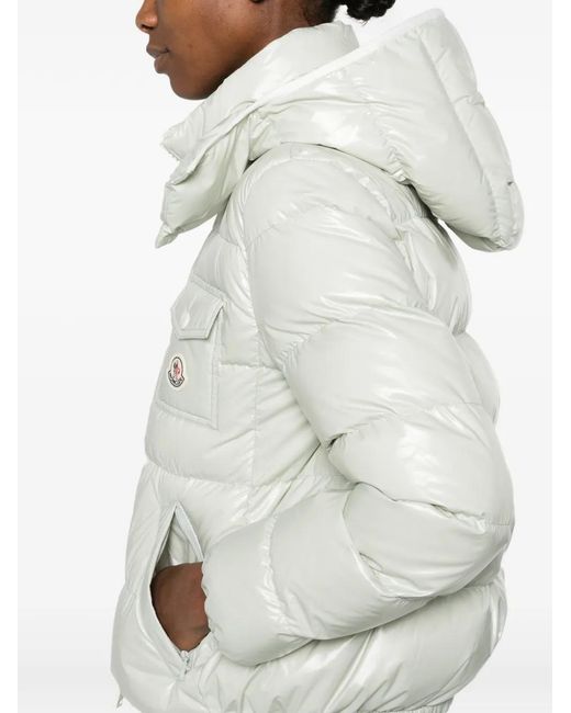 Moncler Andro Gewatteerd Glanzend Jack in het White
