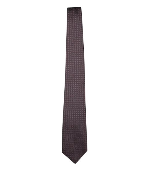 Canali Geometrisch Gemusterte Krawatte in Purple für Herren