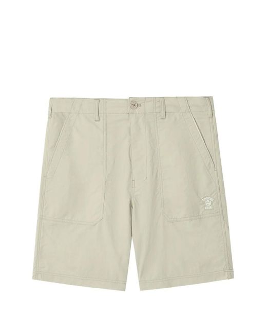 Chocoolate White Logo-Patch Straight-Leg Shorts for men