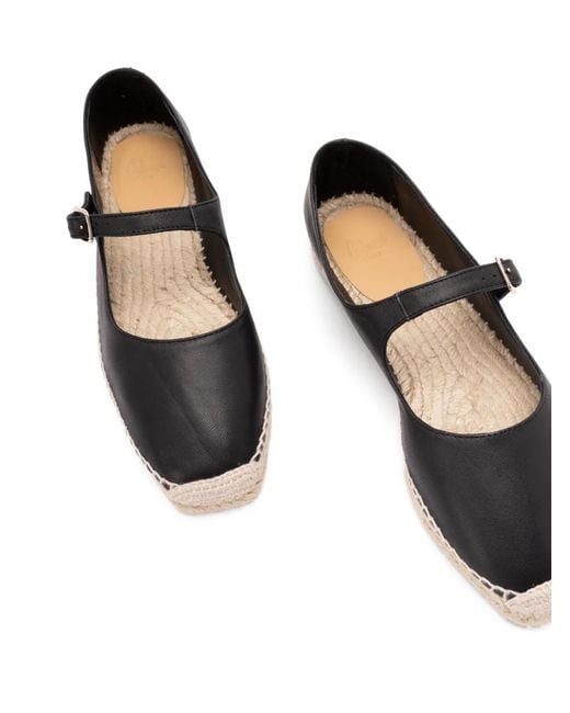 Castaner Black Buckle-Strap Espadrilles