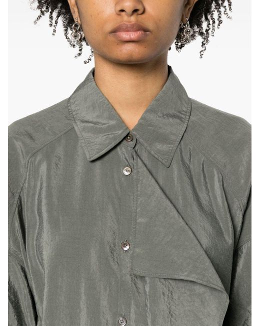 Lemaire Belted Shirt Dress Gray