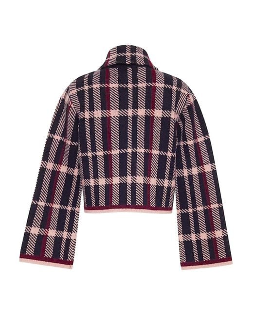 Cardigan Delilah À Carreaux Cara Cara en coloris Blue