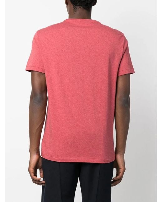 Polo Ralph Lauren Pink Embroidered-Pony Detail T-Shirt for men