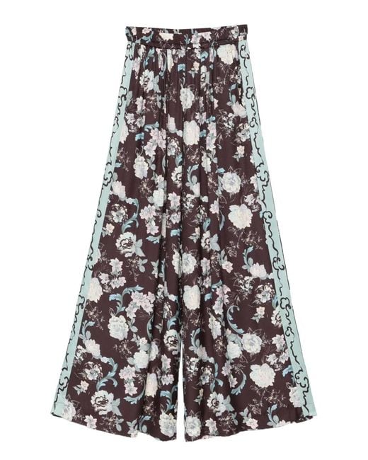 Forte_forte White Wide Patterned Trousers