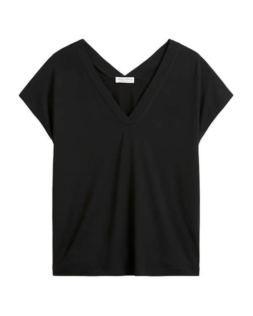 Top con cuello en V Marc O' Polo de color Black